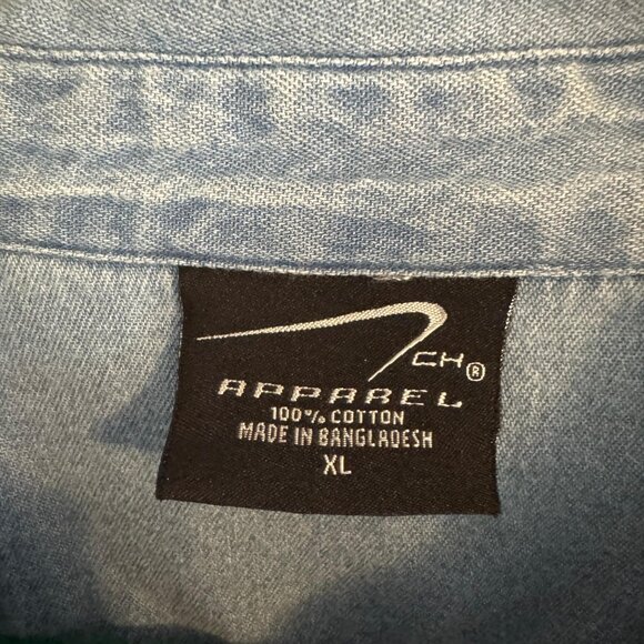 CH Apparel Men’s XL Sleeveless Denim Shirt Blue Ridge Bike Fest 2013 Biker Vest - Picture 5 of 5